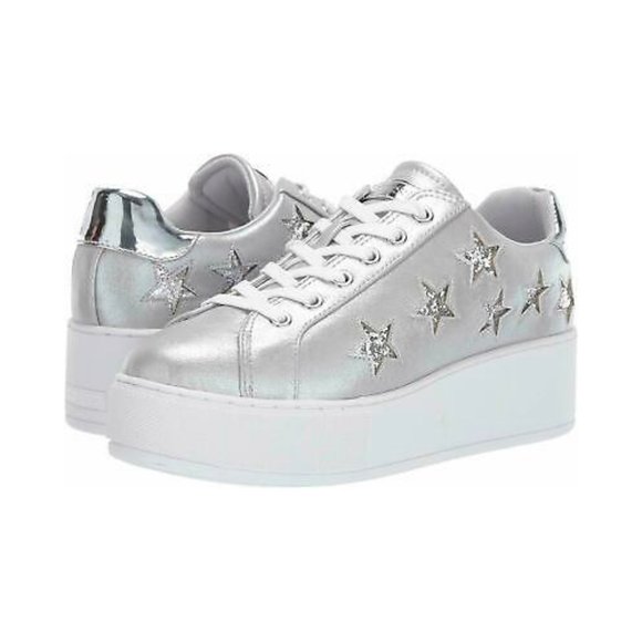 silver guess sneakers